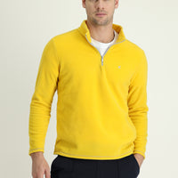 Limon Sarı Fermuarlı Polar Sweatshirt