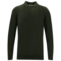 Medium Khaki Polo Neck Slim Fit Knitwear Sweater