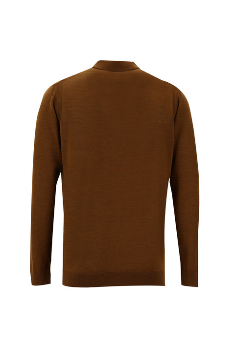 Tarçın Polo Yaka Regular Fit Triko Kazak