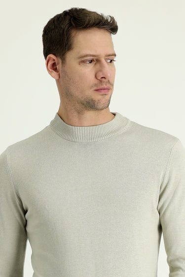 Taş Yarım Balıkçı Yaka Regular Fit Triko Kazak