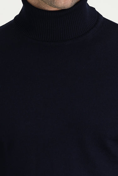Koyu Lacivert Balıkçı Yaka Regular Fit Triko Kazak