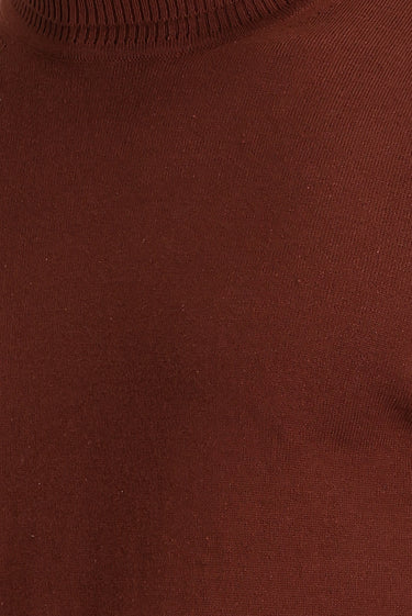 Kiremit Balıkçı Yaka Regular Fit Triko Kazak