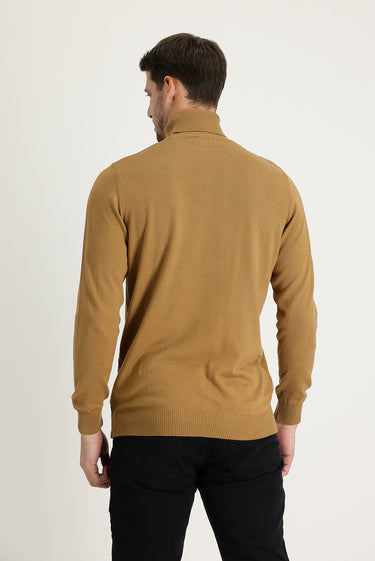 Camel Balıkçı Yaka Regular Fit Triko Kazak