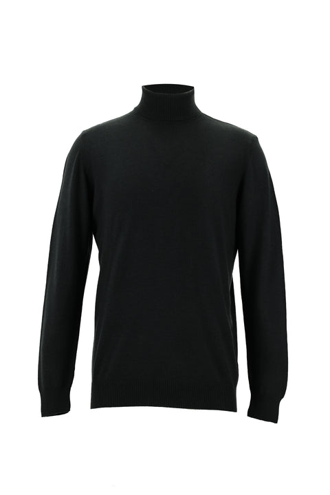 Dark Anthracite Turtleneck Regular Fit Knit Sweater