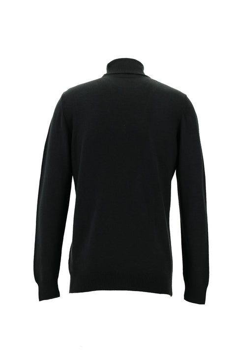 Dark Anthracite Turtleneck Regular Fit Knit Sweater