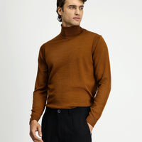 Cinnamon Turtleneck Regular Fit Wool Knit Sweater