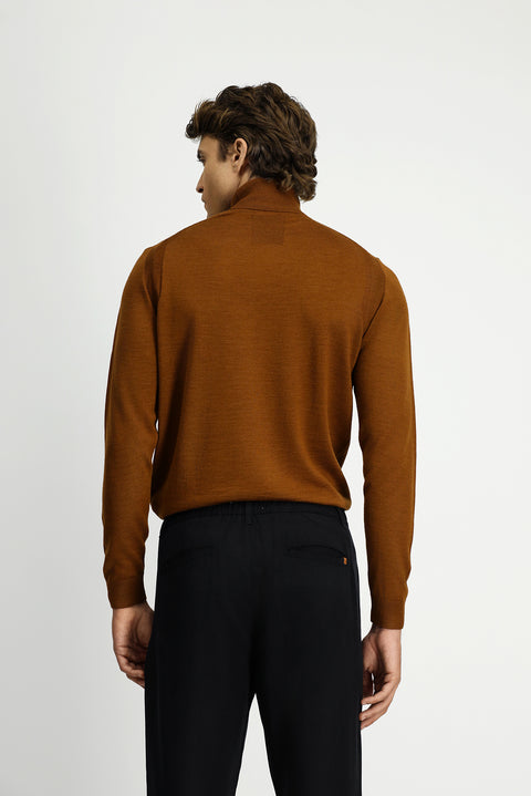 Cinnamon Turtleneck Regular Fit Wool Knit Sweater