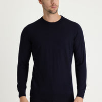 Koyu Lacivert Bisiklet Yaka Regular Fit Triko Kazak