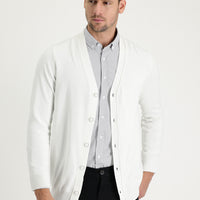 Ekru Regular Fit Triko Hırka