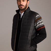Siyah Yarım Balıkçı Yaka Slim Fit Dar Kesim Fermuarlı Desenli Triko Kazak