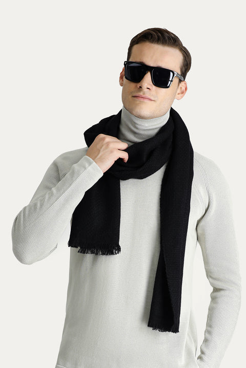 Stone Turtleneck Slim Fit Narrow Cut Patterned Cotton Knit Sweater