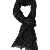 Black Striped Scarf