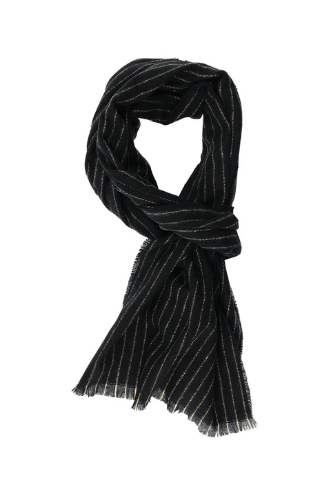 Black Striped Scarf