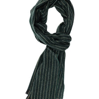 Emerald Green Striped Scarf