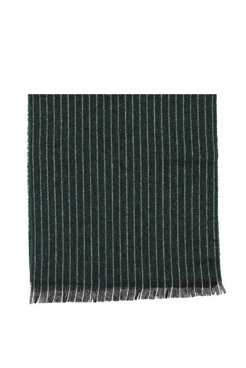Emerald Green Striped Scarf