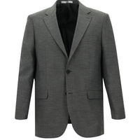 Orta Füme Slim Fit Dar Kesim Yünlü Klasik Desenli Ceket