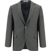 Koyu Füme Relaxed Fit Rahat Kesim Klasik Desenli Pamuklu Ceket