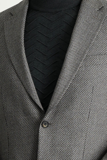 Acı Kahve Relaxed Fit Rahat Kesim Klasik Desenli Ceket