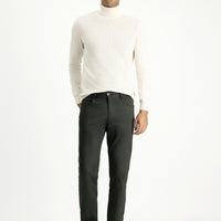 Koyu Haki Regular Fit Likralı Kanvas / Chino Pantolon