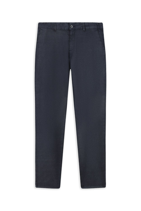 Açık Lacivert Regular Fit Standart Kesim Likralı Saten Kanvas / Chino Pantolon