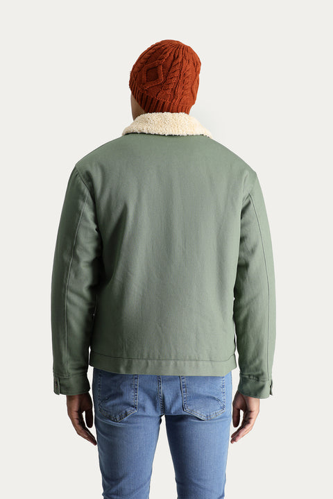Çağla Yeşili Slim Fit Dar Kesim Spor Pamuk Mont