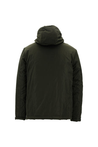 Orta Haki Slim Fit Dar Kesim Kapüşonlu Spor Mont