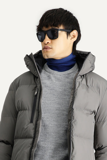 Orta Vizon Kapüşonlu Şişme Mont