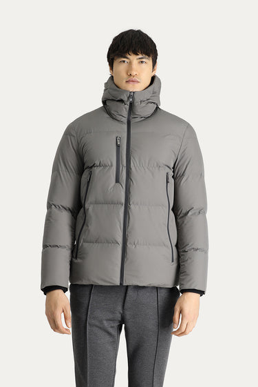 Orta Vizon Kapüşonlu Şişme Mont