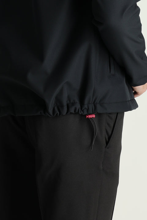Siyah Slim Fit Dar Kesim Softshell Spor Mont