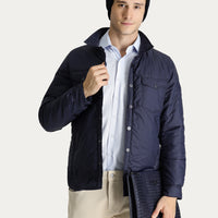 Koyu Lacivert Slim Fit Dar Kesim Şişme Mont