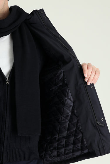 Koyu Lacivert Spor Pamuklu Kaban