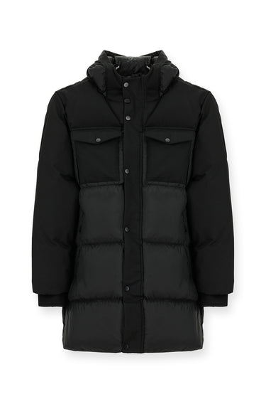 Siyah Kapüşonlu Spor Şişme Kaban