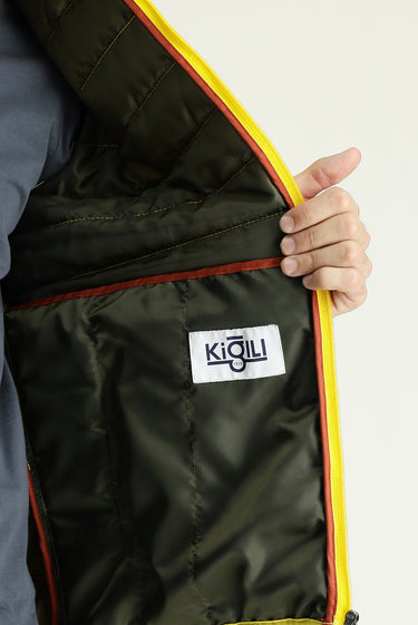 Sarı Kapüşonlu Kapitone Spor Yelek