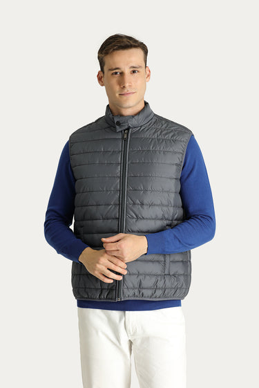 Koyu Füme Kapitone Şişme Yelek