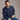 İndigo Bisiklet Yaka Regular Fit Nakışlı Pamuklu Sweatshirt