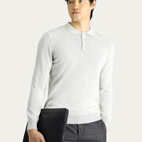 Taş Polo Yaka Regular Fit Pamuklu Triko Kazak