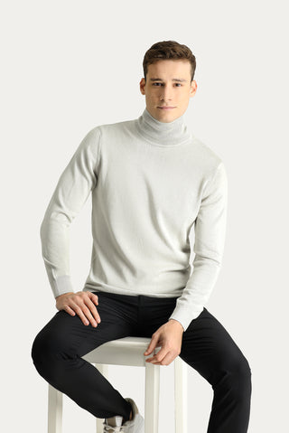 Taş Balıkçı Yaka Regular Fit Pamuklu Triko Kazak