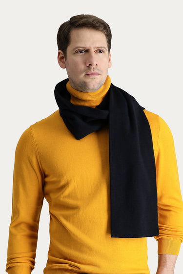 Hardal Balıkçı Yaka Regular Fit Pamuklu Triko Kazak