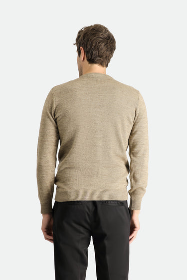 Orta Vizon Bisiklet Yaka Slim Fit Dar Kesim Desenli Triko Kazak