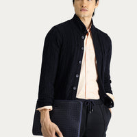 Dark Navy Knitted Cardigan
