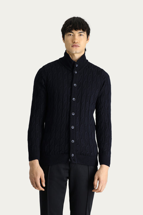 Dark Navy Knitted Cardigan