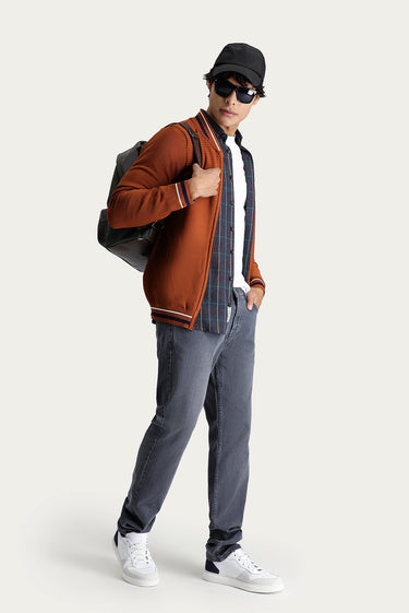 Tarçın  Slim Fit Dar Kesim Fermuarlı Triko Hırka