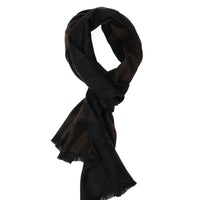Black Double-Sided Patterned Scarf