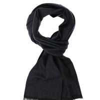 Dark Gray Patterned Scarf