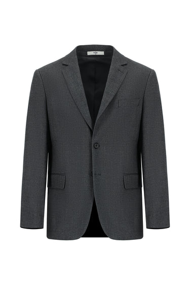 Açık Füme Relaxed Fit Rahat Kesim Klasik Desenli Ceket