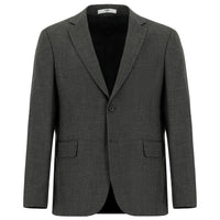 Orta Füme 4 Drop Relaxed Fit Rahat Kesim Klasik Desenli Ceket