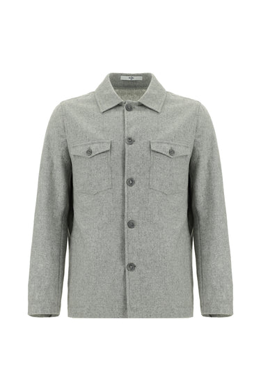 Orta Gri Melanj Regular Fit Yünlü Spor Ceket