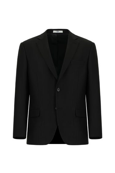 Siyah Relaxed Fit Rahat Kesim Klasik Ceket