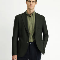 Military Khaki 8 Drop Muscle Fit Long Athletic Cut Lycra Sport Jacket