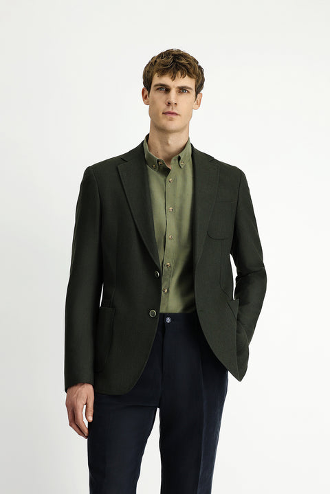 Military Khaki 8 Drop Muscle Fit Long Athletic Cut Lycra Sport Jacket